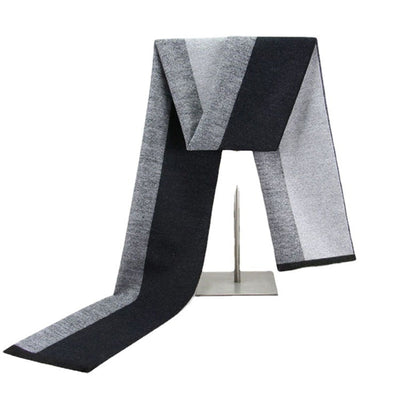 Bufanda Ejecutiva de Cachemira Rayada para Hombre Invierno - Image 5