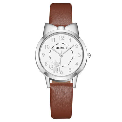 Reloj de Pulsera con Diseño de Gatita Adorable y Moño - Image 8