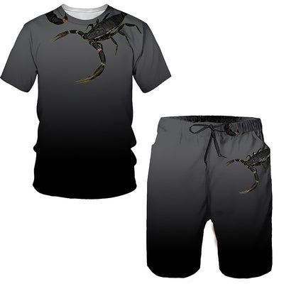 Conjunto de Shorts Casuales para Hombre con Estampado Digital 3D - Image 7
