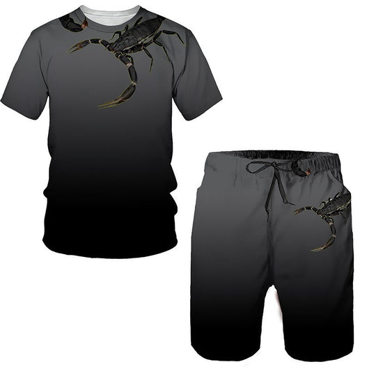 Conjunto de Shorts Casuales para Hombre con Estampado Digital 3D - Image 7
