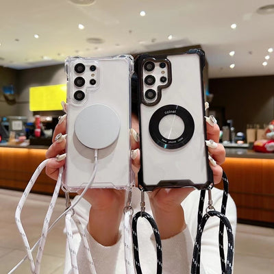 Funda Magnética Transparente con Protección en Cuatro Esquinas