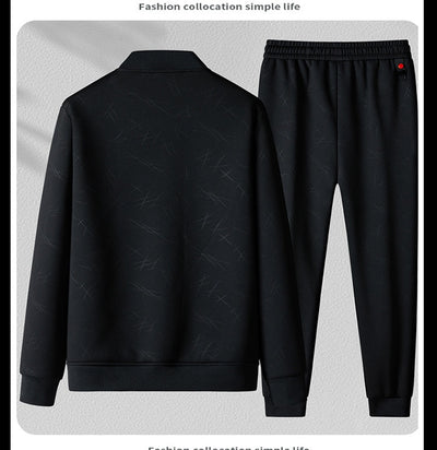 Conjunto Deportivo Casual de Dos Piezas con Cuello Alzado para Hombre - Image 12