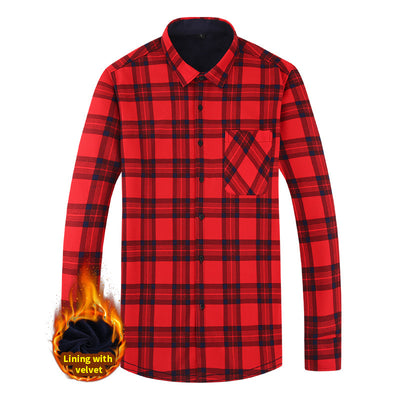 Camisa Abrigo Cuadros Cálida para Hombre - Estilo Casual Moderno - Image 10
