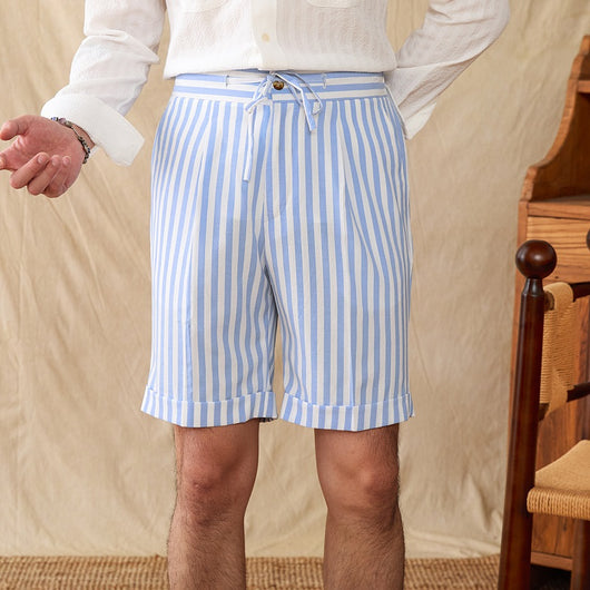 Shorts Seersucker Cintura Elástica Talle Medio-Alto - Image 11