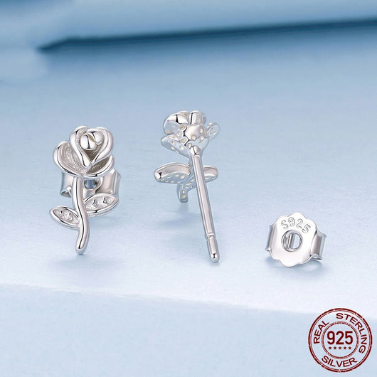 Aretes de Rosa Tridimensional en Plata 925 - Diseño Romántico para Mujer - Image 10