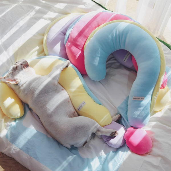 Almohada Interactiva Removible para Mascotas con Diseño de Signo de Interrogación