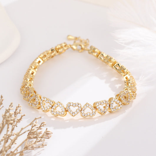 Pulsera de Diamantes para Niña con Corazón Completo de Brillantes - Image 14