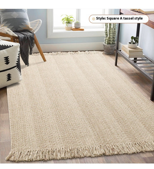 Alfombra de Lana Natural Blanco Leche - Diseño Moderno Minimalista para Sala y Dormitorio - Image 13