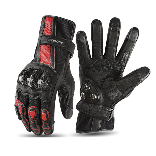 Guantes de Motociclista de Cuero Transpirable para Hombre y Mujer - Protección Todo Clima - Image 2