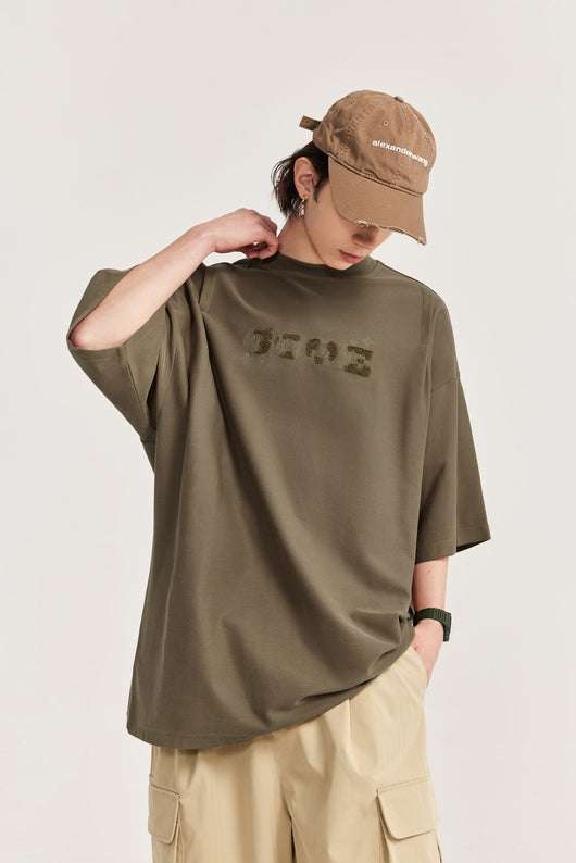 Playera Casual de Twill Vintage con Bordado - Image 10