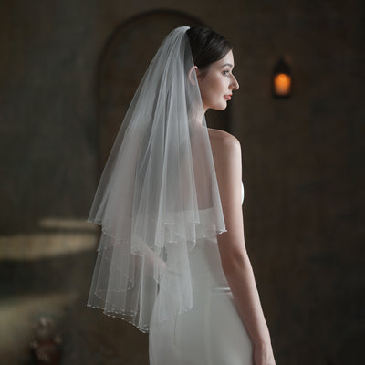 Velo de Novia Artesanal con Cuentas Bordadas - Image 11