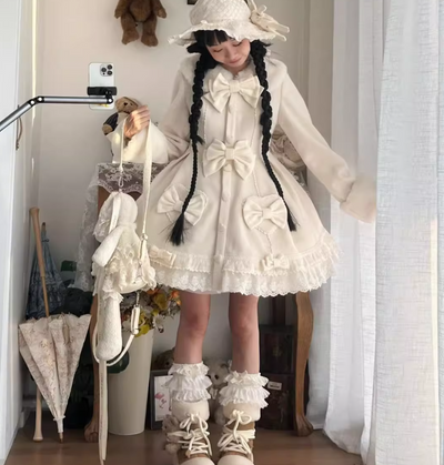 Abrigo de Invierno para Mujer con Moño Adorable - Image 10