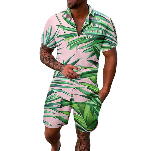 Traje Casual Corto Estampado Digital para Hombre - Image 9