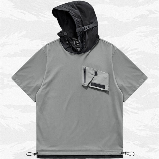 Sudadera Hombre Patchwork Dos Texturas