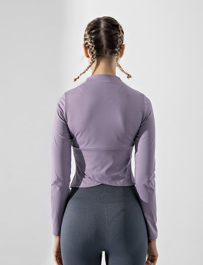 Chaqueta de entrenamiento elástica transpirable de secado rápido para yoga y running - Image 11