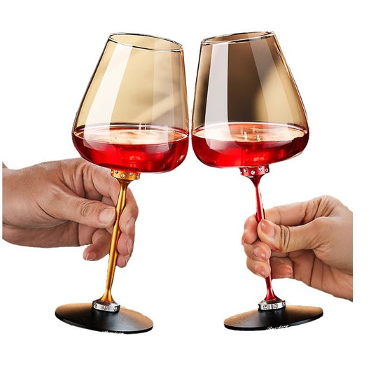 Caja de Regalo Soporte Giratorio para Copa de Vino en Cristal y Aluminio - Image 5