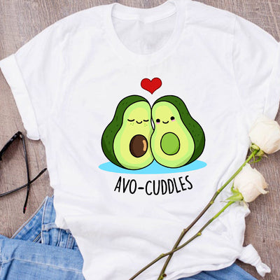 Camiseta Unisex Estampado Aguacate - Diseño Creativo Verano Holgada - Image 63