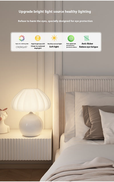 Lámpara Nocturna LED Seta para Dormitorio - Protección Visual Suave - Image 22