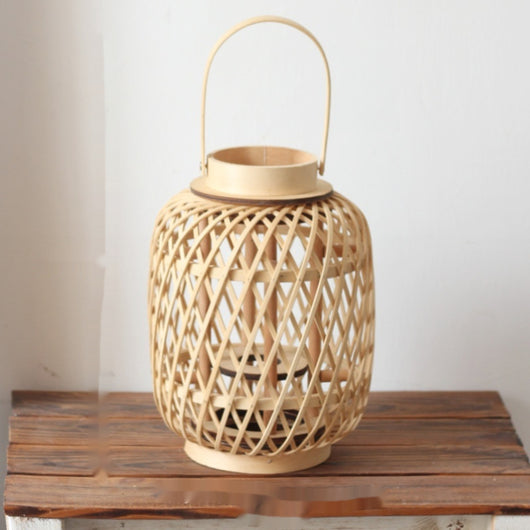 Portavelas Artesanal de Bambú con Diseño Ornamental - Image 7