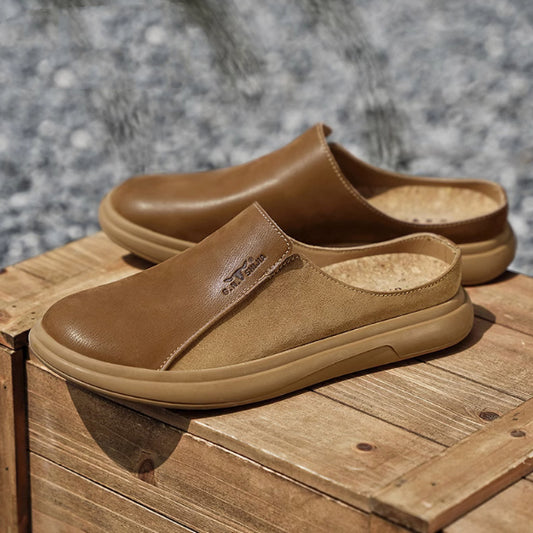 Sandalias de Cuero para Hombre con Desodorante - Comodidad de Verano