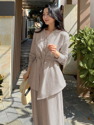 Conjunto Elegante: Blusa y Pantalón de Pierna Ancha - Image 8