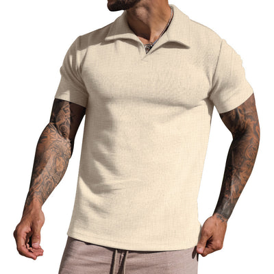 Polo Casual de Cuello V para Hombre - Colores Sólidos - Image 17