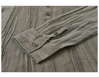 Camisa de Lino Casual con Textura Arrugada - Image 17