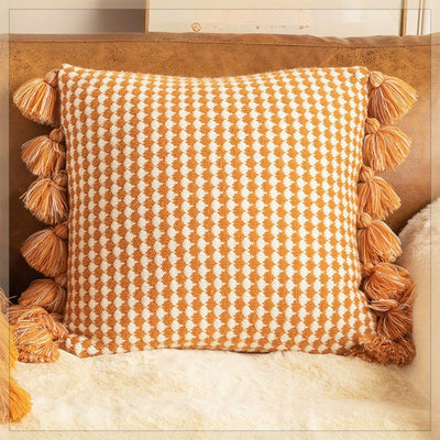 Funda de Cojín Tejido Verde Menta con Borlas - Almohada Decorativa Moderna para Sofá y Cama - Image 11