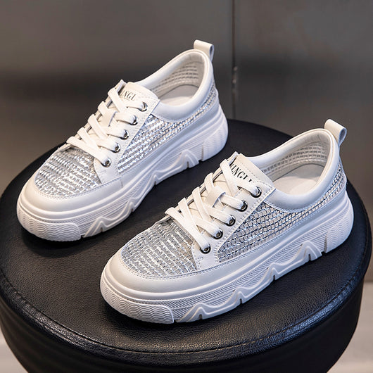 Tenis Blancos Deportivos para Mujer - Malla Transpirable y Cómodos - Image 2
