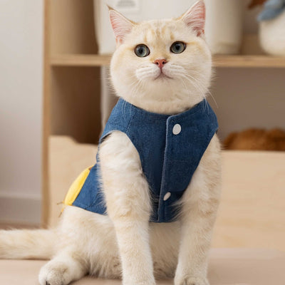 Chaleco Denim 3D con Venado y Forro Polar para Perros y Gatos Pequeños - Image 5