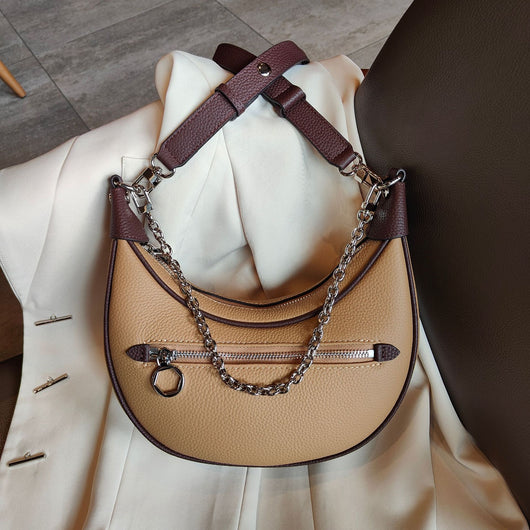 Bolso de Hombro para Mujer en Cuero Genuino con Cadena Dorada - Image 6