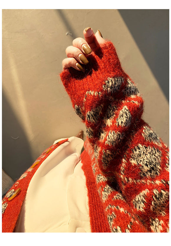 Cardigan Tejido Suelto Estilo Relajado para Otoño