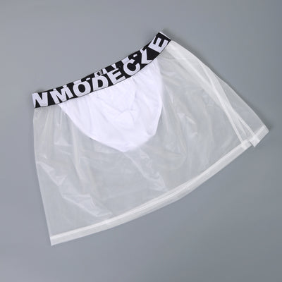 Pantalón Minifalda PVC Transparente para Hombre con Laterales Abiertos - Image 32