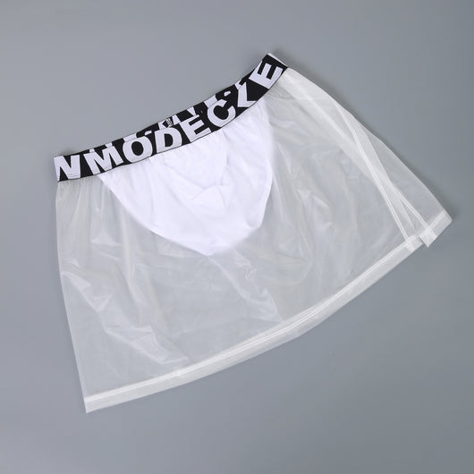 Pantalón Minifalda PVC Transparente para Hombre con Laterales Abiertos - Image 32