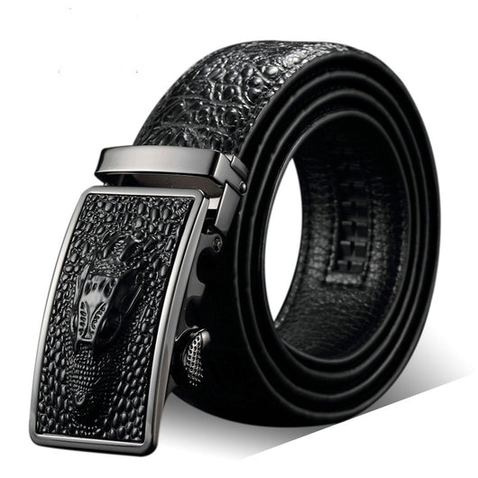 Cinturón de Cuero Genuino para Hombre con Hebilla Automática - Image 3
