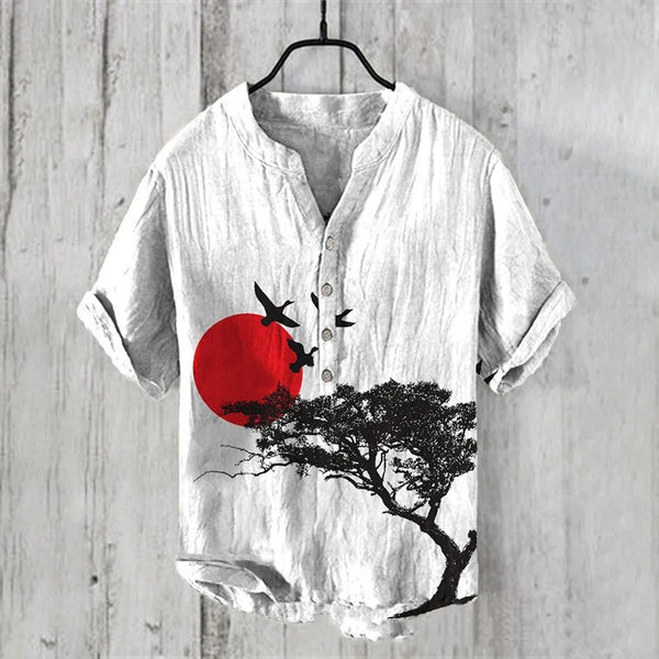 Camisas de Verano para Hombre Estilo Trendy Tres Botones