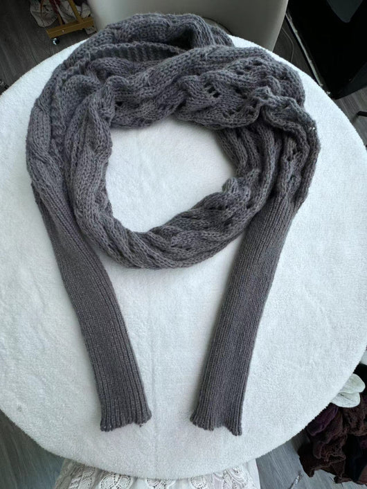 Chal Tejido Cálido Otoño-Invierno con Mangas Caladas para Mujer - Image 17