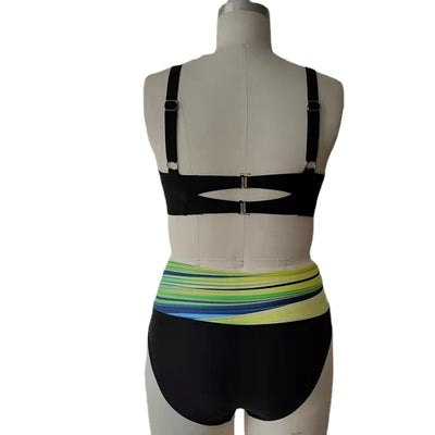 Bikini Talle Alto con Cutouts y Estampado Tie Dye - Image 17