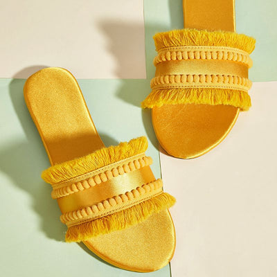 Sandalias Planas Extragrandes para Mujer con Borlas - Comodidad de Verano - Image 11