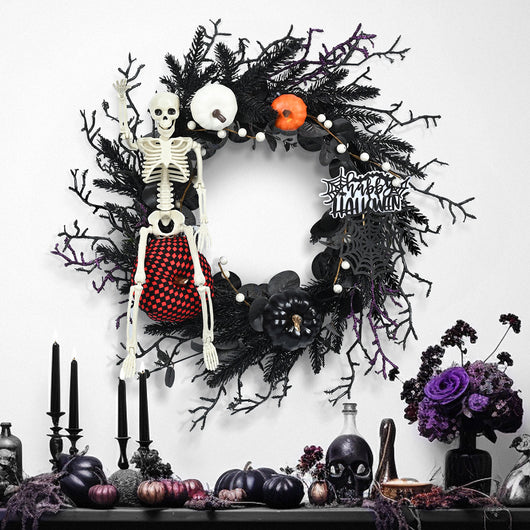 Corona Decorativa Halloween para Puerta - Adorno Festivo Colgante