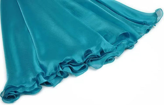 Vestido Elegante de Gasa con Cintura Ajustada y Volantes al Estilo Francés - Image 14