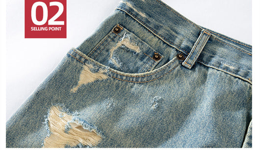 Pantalones Vaqueros Doble Capa con Flecos para Hombre y Mujer - Image 14