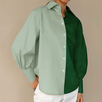 Blusa Casual de Contraste para Mujer con Diseño Minimalista - Image 6
