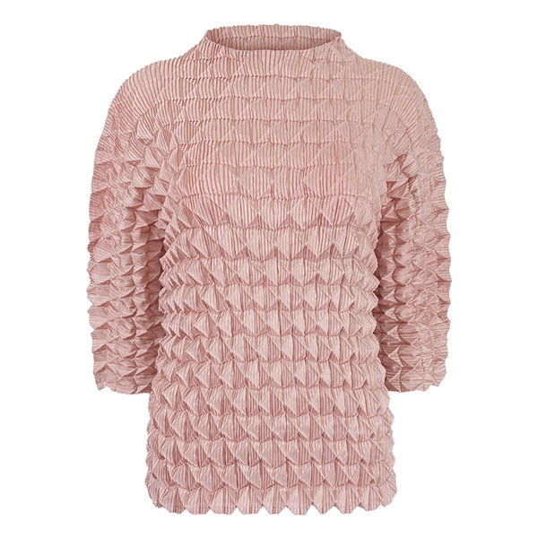 Blusa Plisada Artesanal para Mujer en Colores Sólidos