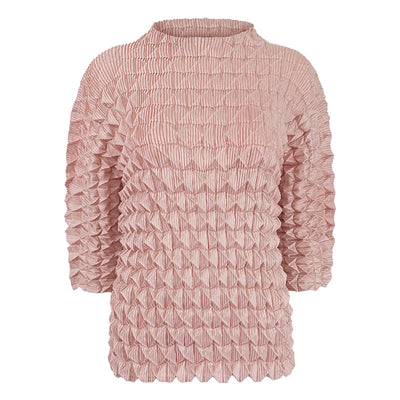 Blusa Plisada Artesanal para Mujer en Colores Sólidos