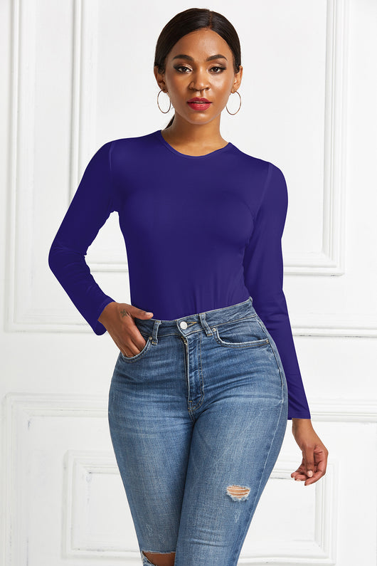 Body Ajustado Mujer Manga Larga Cuello Redondo - Image 5