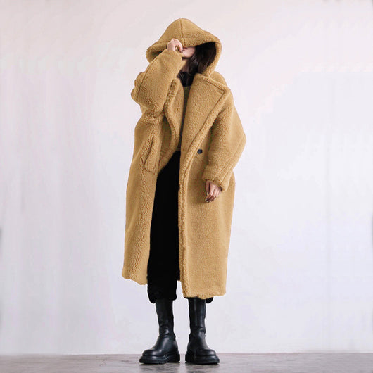 Abrigo de Piel Sintética Casual para Otoño e Invierno - Largo Medio para Mujer - Image 7