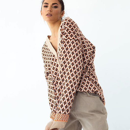 Blusa Asimétrica Cuello V Botones Simples - Image 2