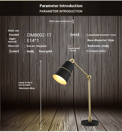 Lámpara de Lectura Minimalista Nórdica en Hierro - Image 8