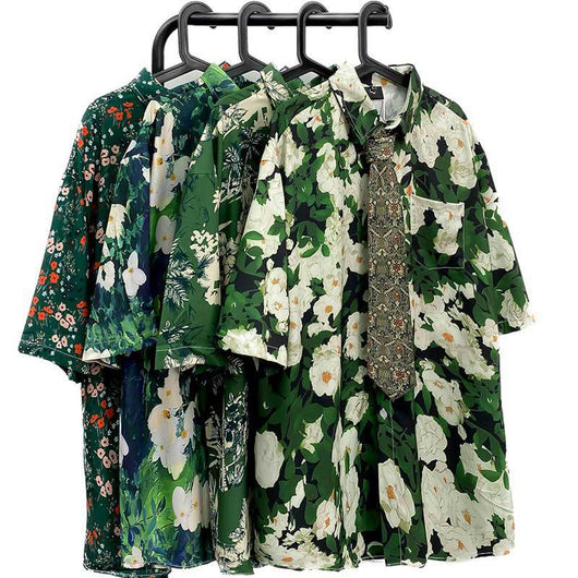 Camisa Floral Vintage con Estampado Óleo para Hombre - Image 4